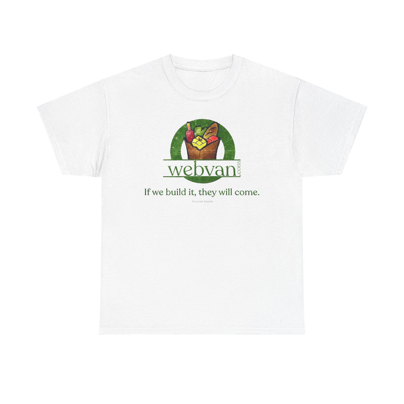 Load image into Gallery viewer, Webvan Vintage Logo T-Shirt: If We Build It, They Will Come