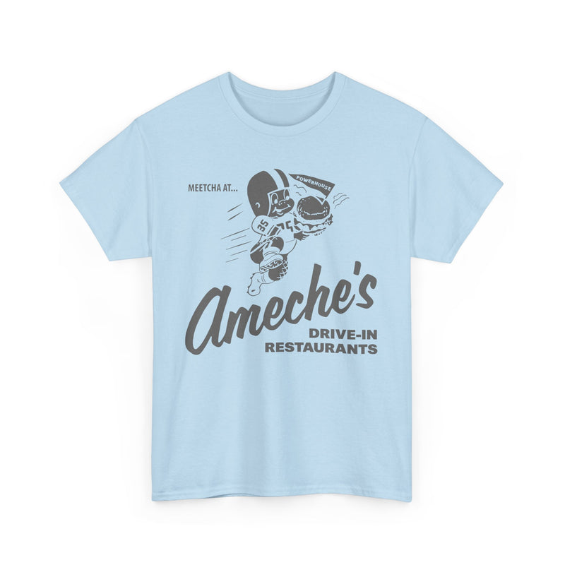 Load image into Gallery viewer, Meetcha at Ameches Drive In Restaurants Defunct Logo T-shirt