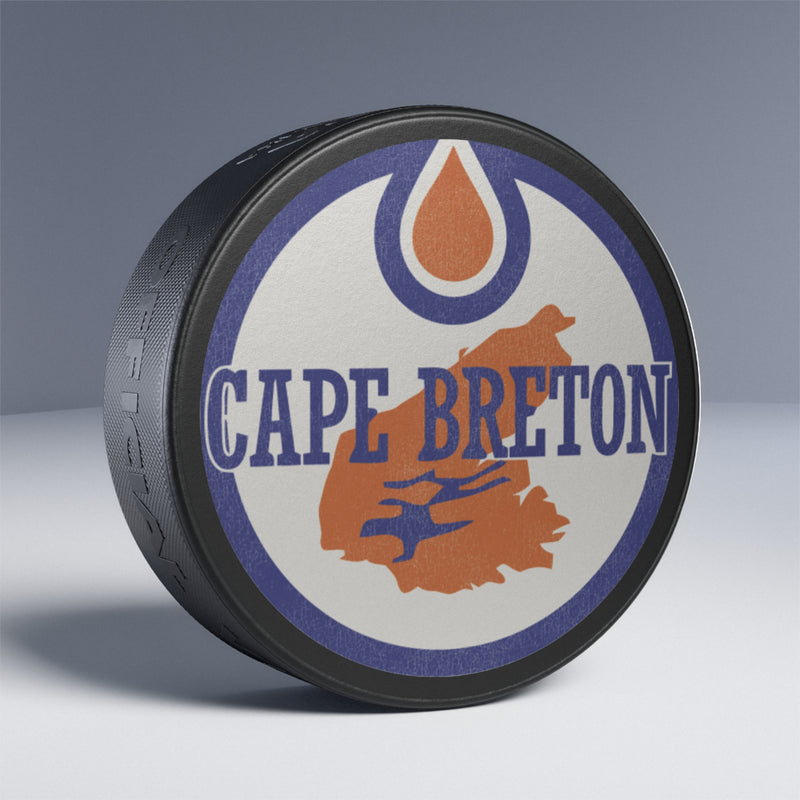 Load image into Gallery viewer, Cape Breton Oilers Nostalgic Logo Hockey Puck