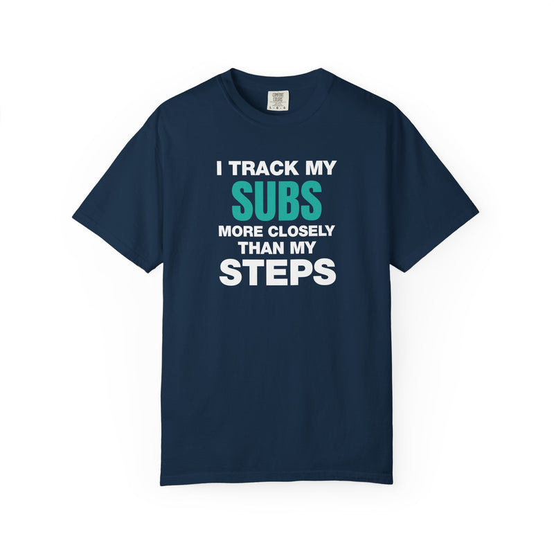 Load image into Gallery viewer, Track Credit Card Subs Steps Points Miles Travel Teal T-shirt