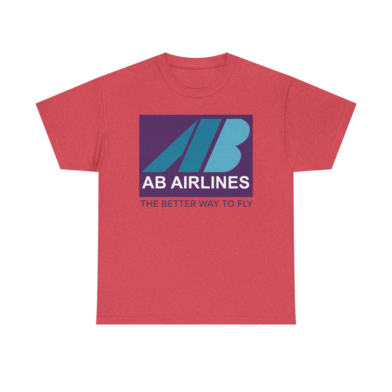 Load image into Gallery viewer, AB Airlines The Better Way to Fly Vintage Airline Logo Aviation T-shirt