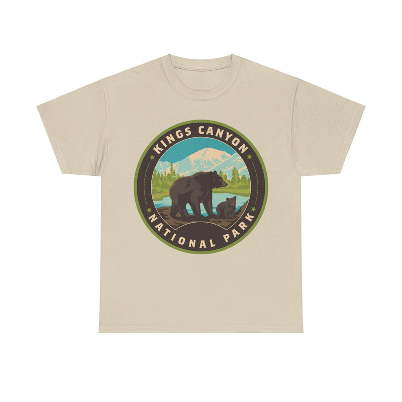 Load image into Gallery viewer, Kings Canyon National Park California Round Logo T-shirt