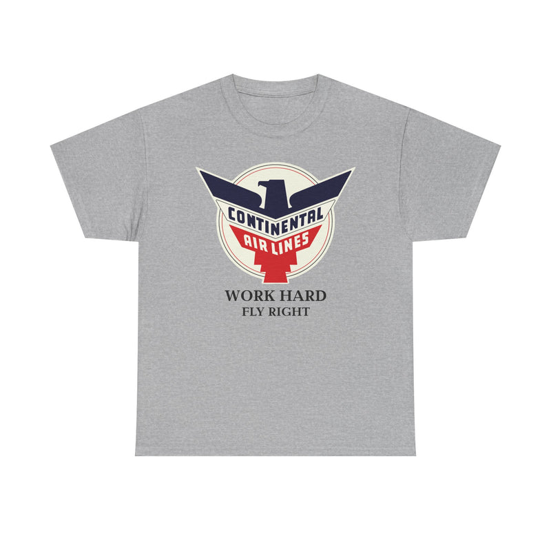 Load image into Gallery viewer, Continental Airlines Red White Blue Eagle Work Hard Fly Right T-shirt