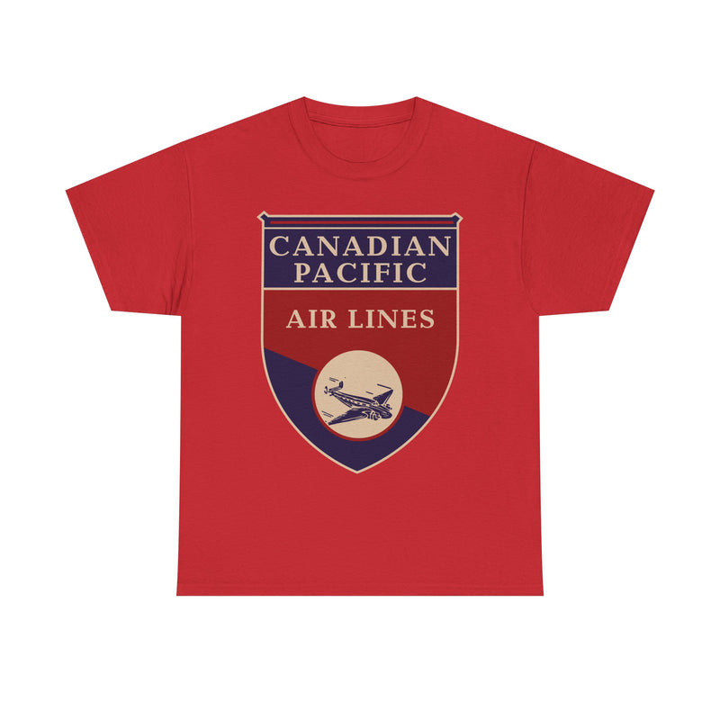 Load image into Gallery viewer, Canadian Pacific Airlines Blue Red Shield Vintage Aviation Collectible T-shirt