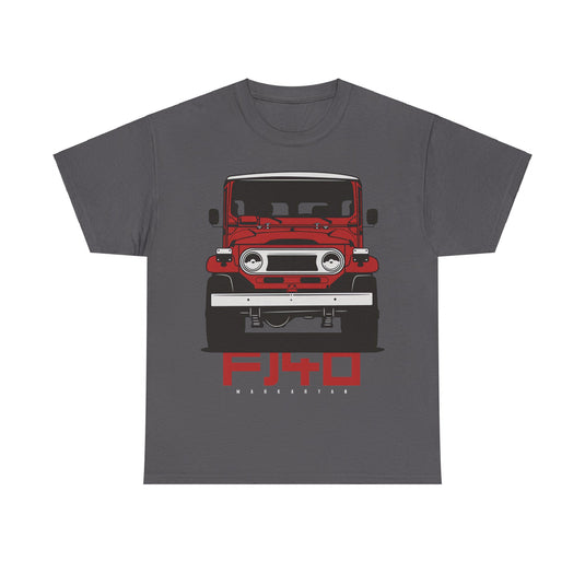 Toyota Land Cruiser FJ40 Red Car Single-sided T-shirt