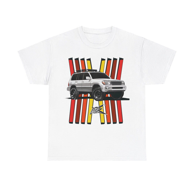 Load image into Gallery viewer, Toyota Land Cruiser LC100 Retro TRD Racing Banner Car T-shirt