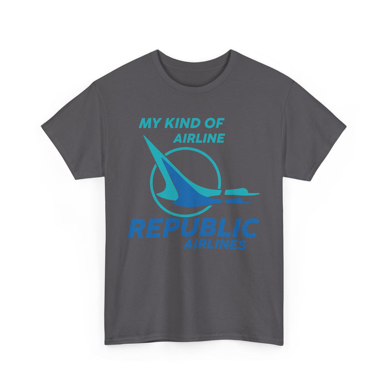Load image into Gallery viewer, Republic Airlines Turquoise Bird My Kind of Airline Aviation T-Shirt
