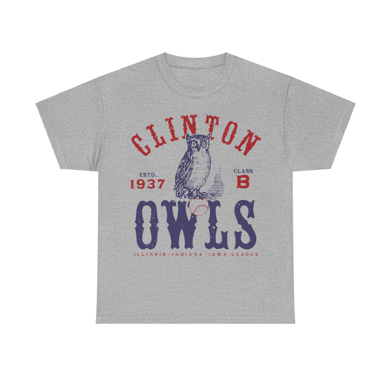 Load image into Gallery viewer, Clinton Owls Est 1937 Iowa Baseball T-shirt