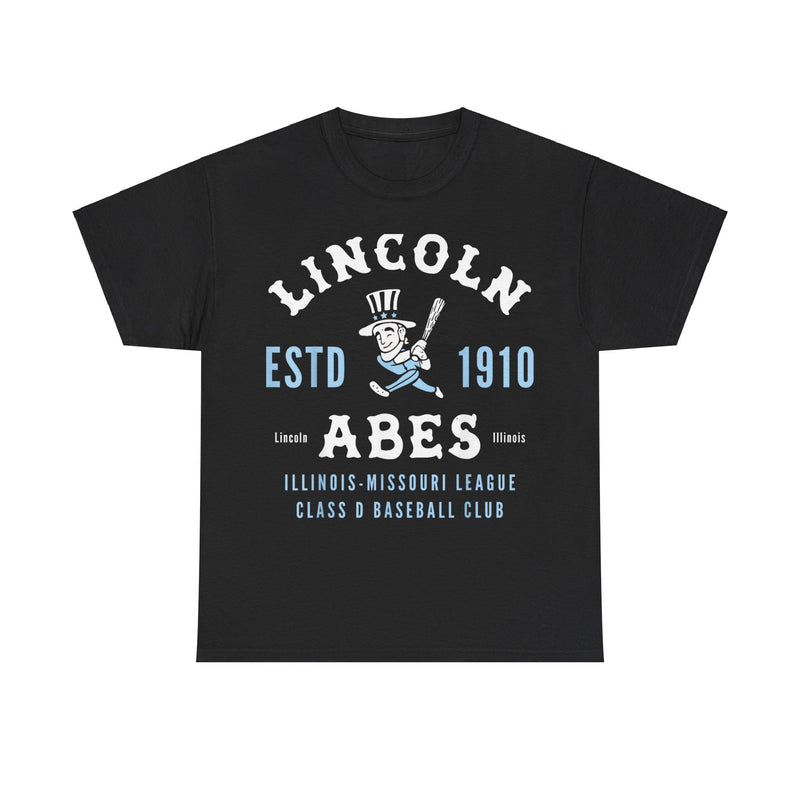 Load image into Gallery viewer, Lincoln Abes Est 1910 Illinois Baseball T-shirt