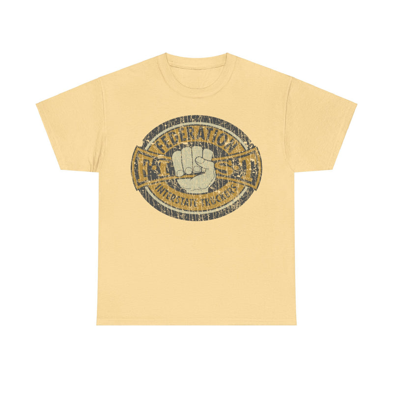 Load image into Gallery viewer, Federation of Interstate Truckers 1978 Trucking Distressed Print T-shirt