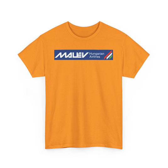 Malev Hungarian Airlines Vintage European Flag Carrier Aviation T-shirt
