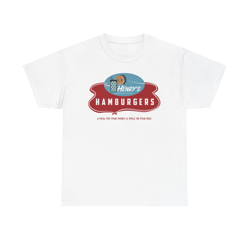 Load image into Gallery viewer, Henry's Hamburgers Vintage Drive-In Chain Restaurant Logo T-Shirt