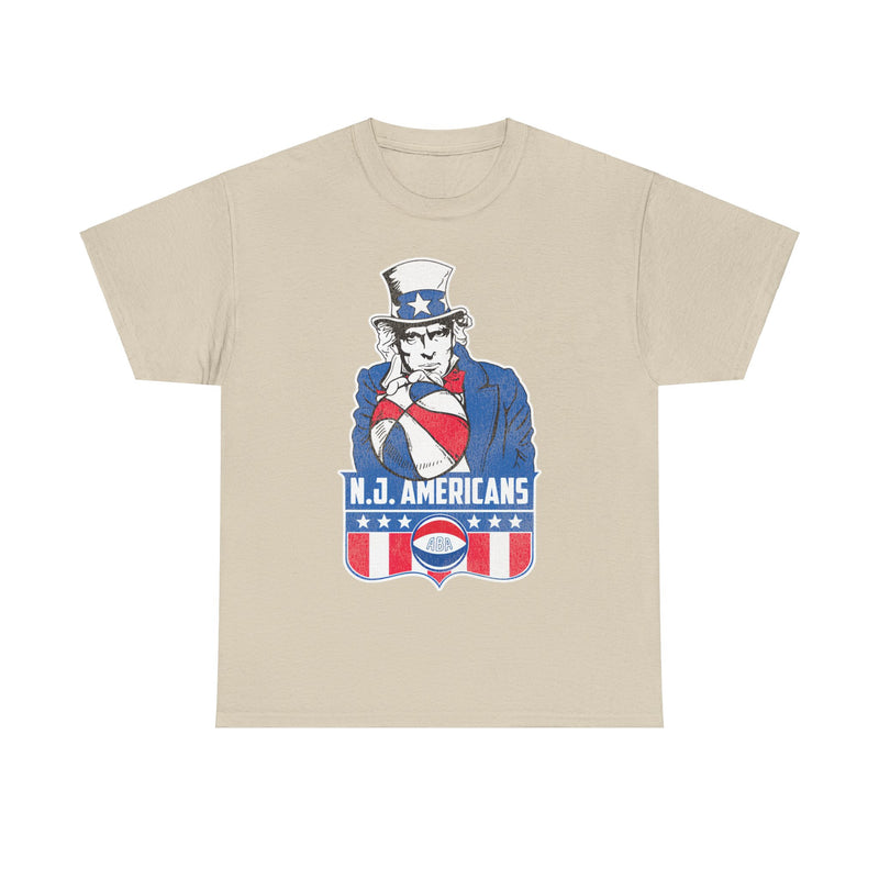 Load image into Gallery viewer, New Jersey Americans Uncle Sam Basketball Nostalgic Retro T-shirt