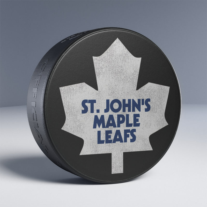Load image into Gallery viewer, St Johns Maple Leafs Nostalgic Retro Hockey Puck
