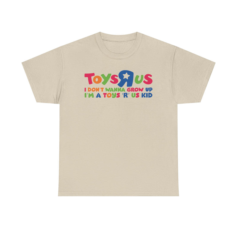 Load image into Gallery viewer, Toys R Us I Don't Wanna Grow Up Colorful Star Logo Toy Store T-shirt