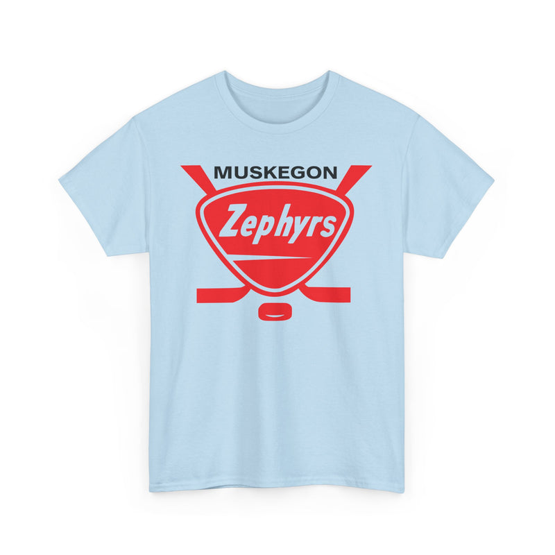 Load image into Gallery viewer, Muskegon Zephyrs International Hockey League 1960-1965 Michigan T-shirt