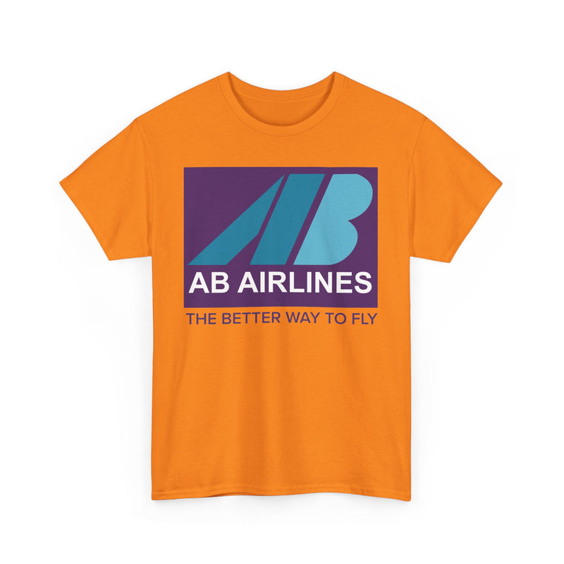 Load image into Gallery viewer, AB Airlines The Better Way to Fly Vintage Airline Logo Aviation T-shirt