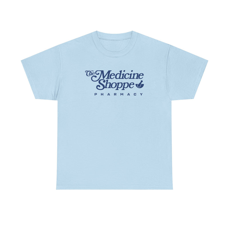 Load image into Gallery viewer, Medicine Shoppe Pharmacy T-Shirt Defunct Drugstore Bankrupt Logo Tee