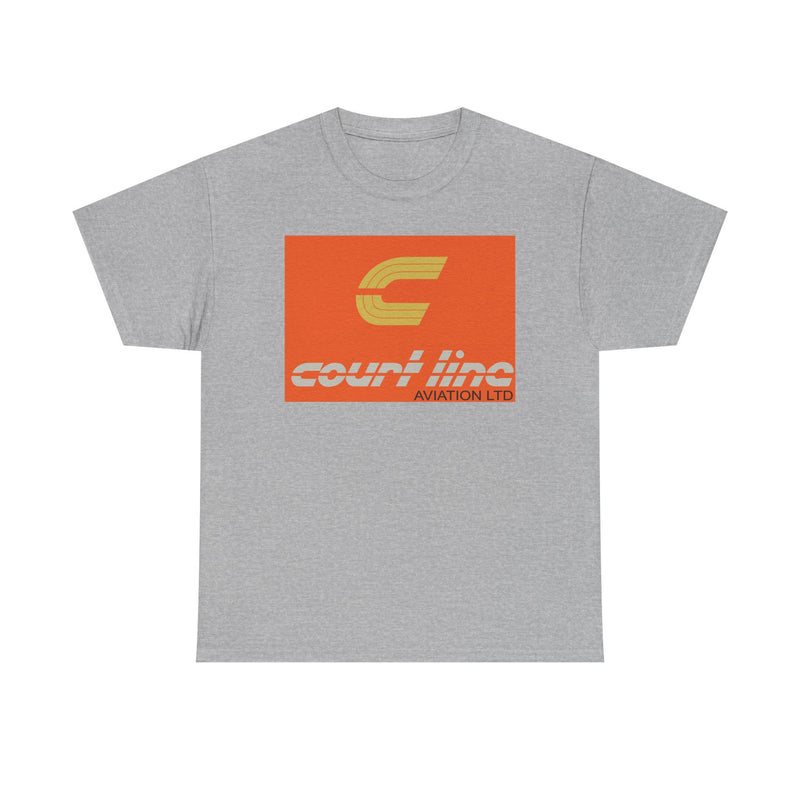 Load image into Gallery viewer, Court Line Aviation Ltd Vintage British Airline Logo Retro Travel T-shirt