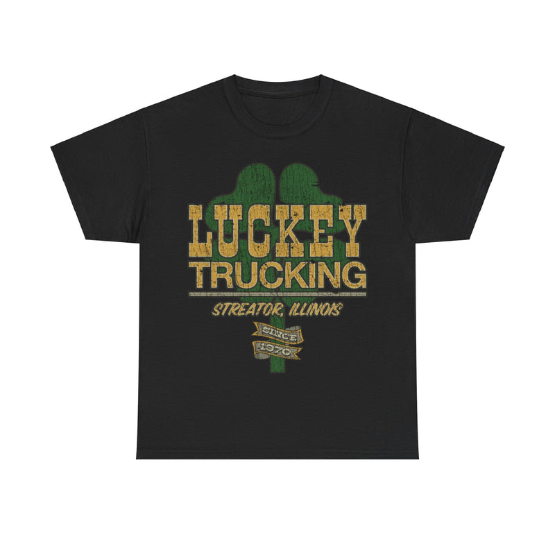 Load image into Gallery viewer, Luckey Trucking Streator IL 1970 Distressed Print T-shirt