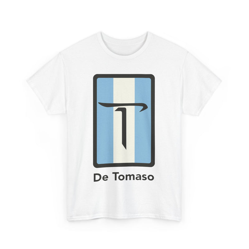 Load image into Gallery viewer, De Tomaso Italian Sports Car Manufacturer Blue Stripe T-shirt