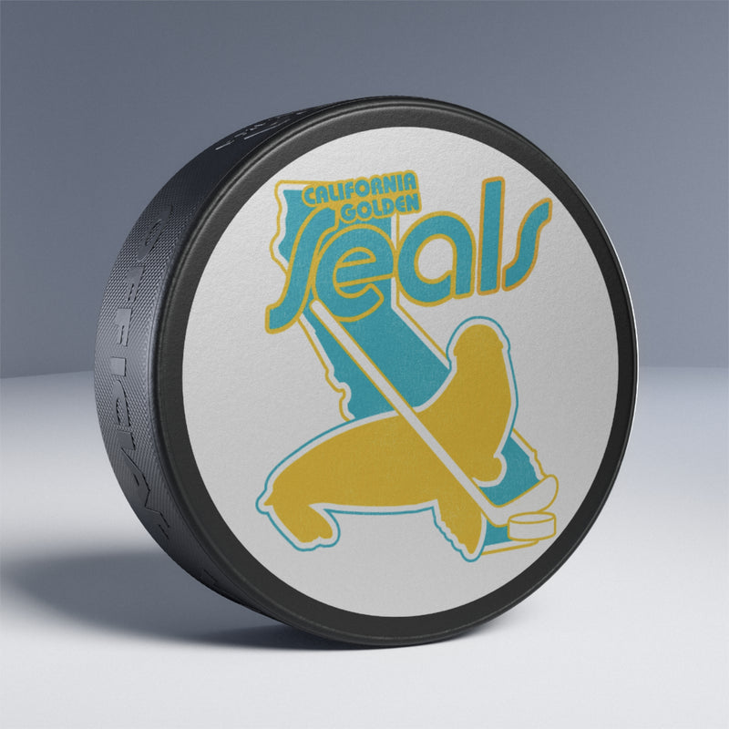 Load image into Gallery viewer, California Golden Seals Nostalgic Logo Hockey Puck