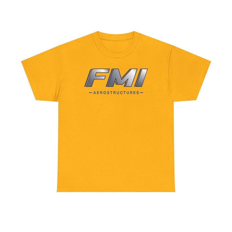 Load image into Gallery viewer, FMI Aerostructures T-Shirt Defunct Aerospace Company Bankrupt Logo Tee