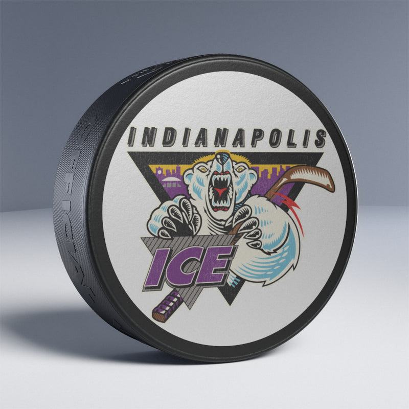 Load image into Gallery viewer, Indianapolis Ice Nostalgic Logo Hockey Puck