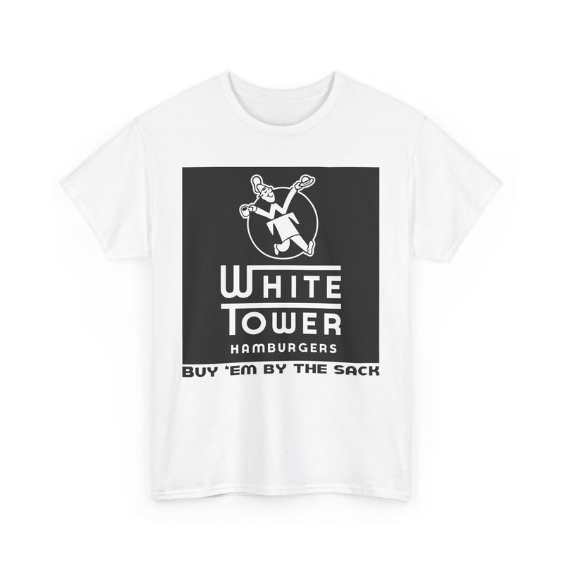Load image into Gallery viewer, White Tower Hamburgers Buy Em By The Sack Vintage Logo T-Shirt