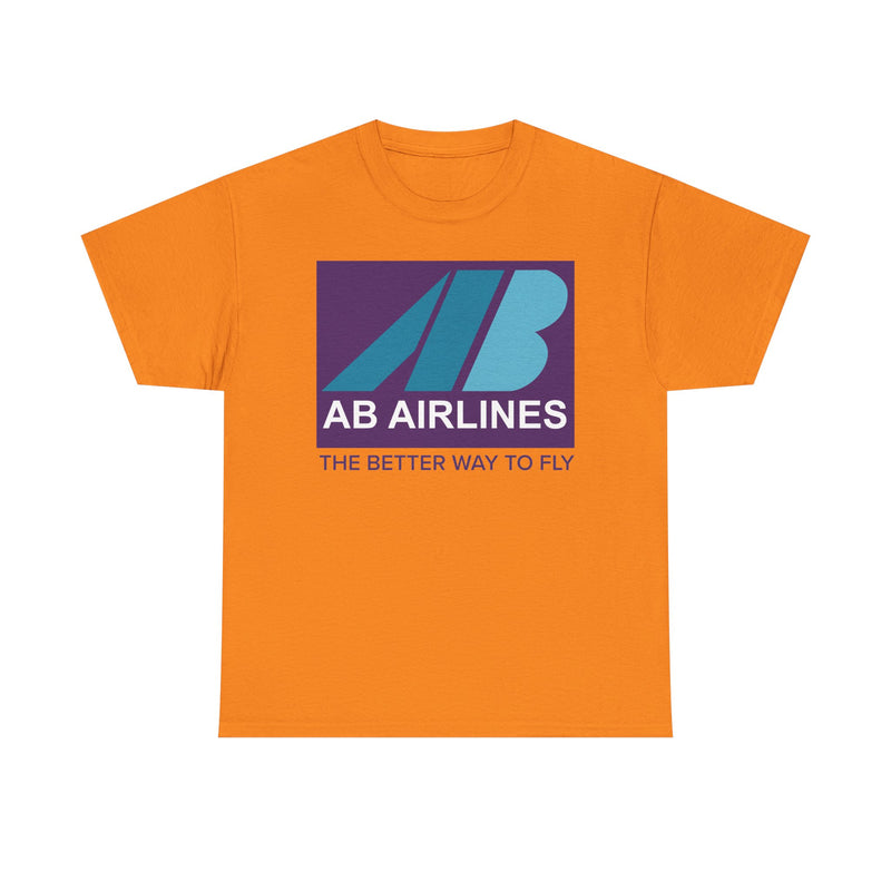 Load image into Gallery viewer, AB Airlines The Better Way to Fly Vintage Airline Logo Aviation T-shirt