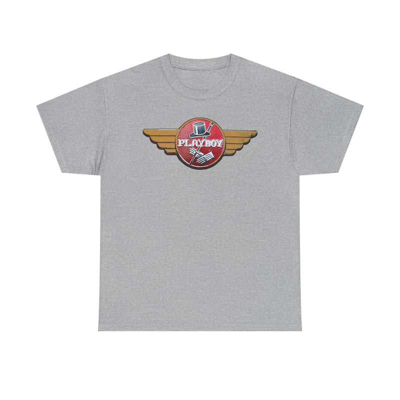 Load image into Gallery viewer, Playboy Golden Wings Classic Top Hat Emblem Rare Car T-shirt