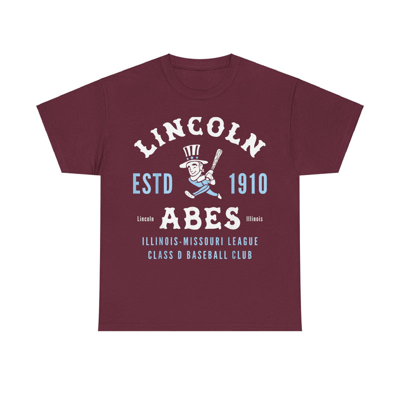 Load image into Gallery viewer, Lincoln Abes Est 1910 Illinois Baseball T-shirt