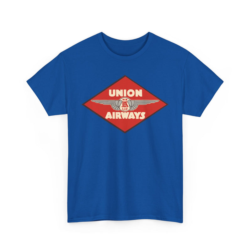 Load image into Gallery viewer, Union Airways NZ Red Diamond Winged Logo New Zealand Aviation T-shirt