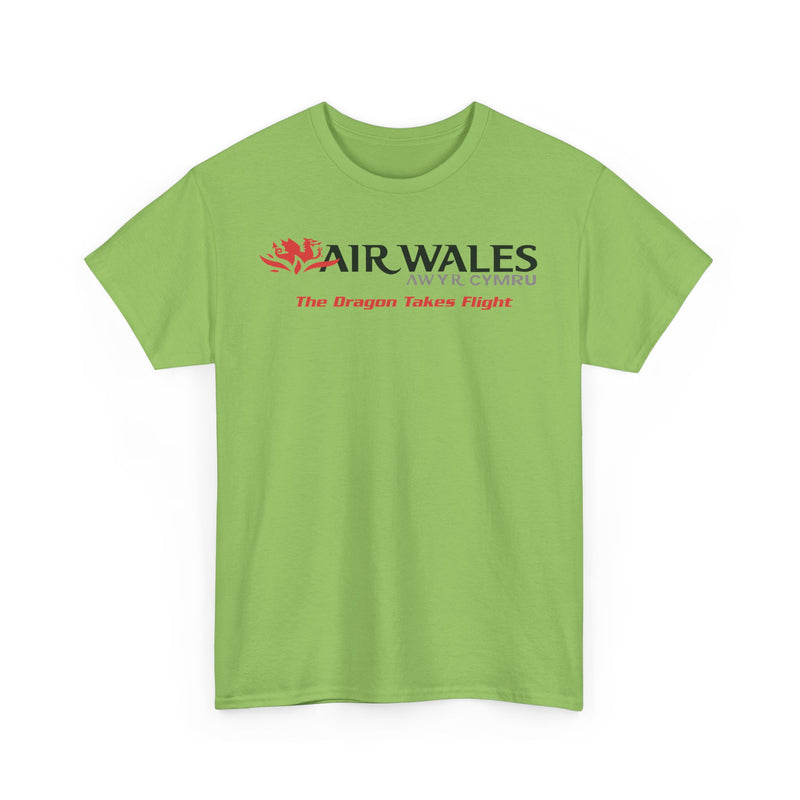 Load image into Gallery viewer, Air Wales The Dragon Takes Flight Vintage Welsh Airline Logo Aviation T-shirt