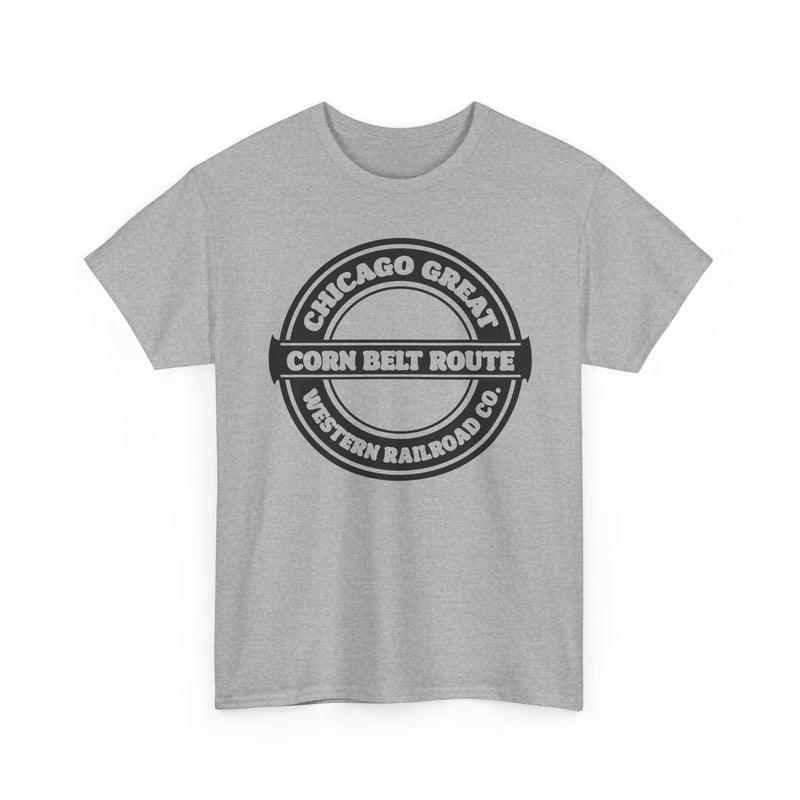 Load image into Gallery viewer, Chicago Great Western Corn Belt Route Railroad Logo Train T-Shirt
