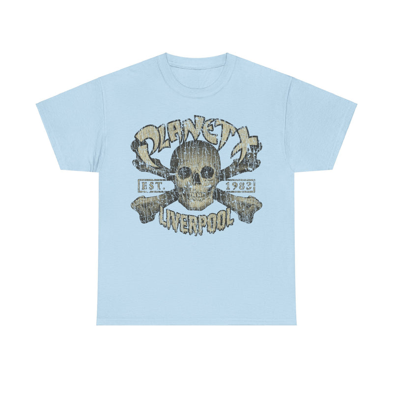 Load image into Gallery viewer, Planet X Liverpool Skull 1983 Nightclub Distressed Print T-shirt