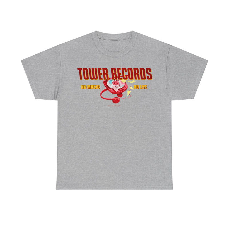 Load image into Gallery viewer, Tower Records No Music No Life Nostalgic Tribute T-Shirt