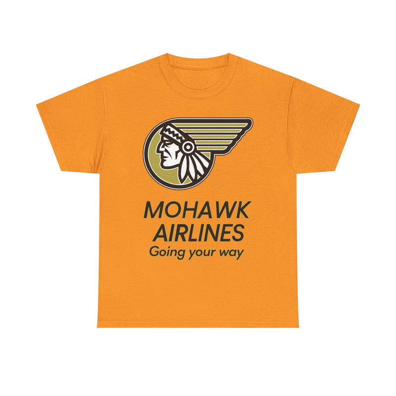 Load image into Gallery viewer, Mohawk Airlines Native American Logo Going Your Way Aviation T-shirt