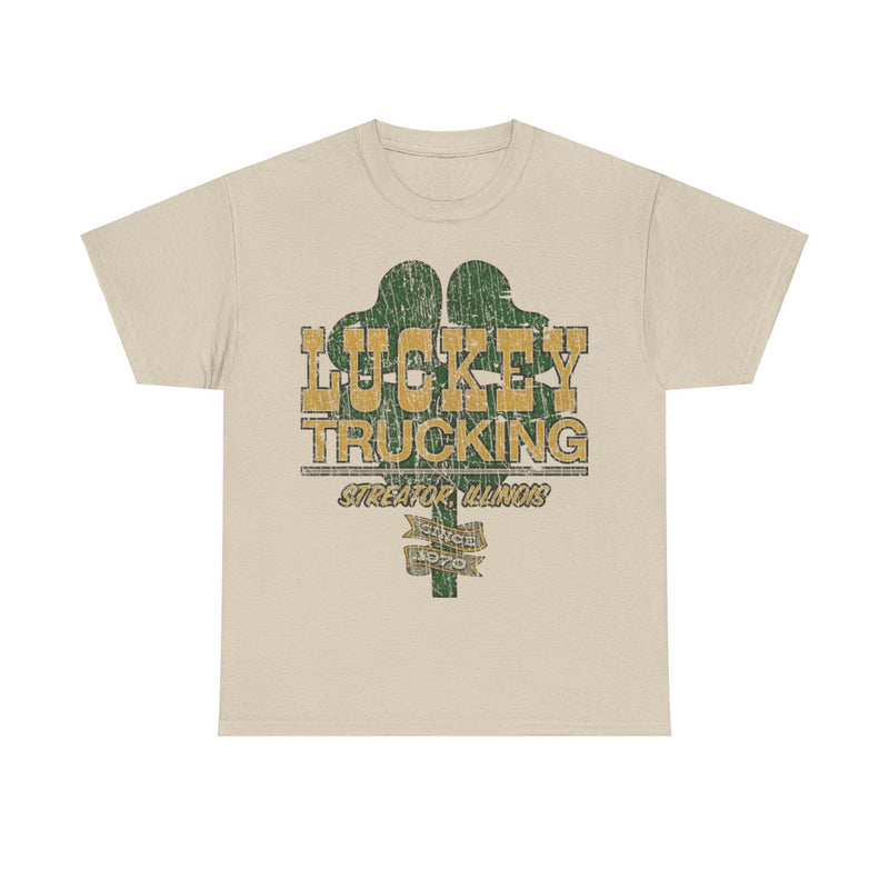 Load image into Gallery viewer, Luckey Trucking Streator IL 1970 Distressed Print T-shirt