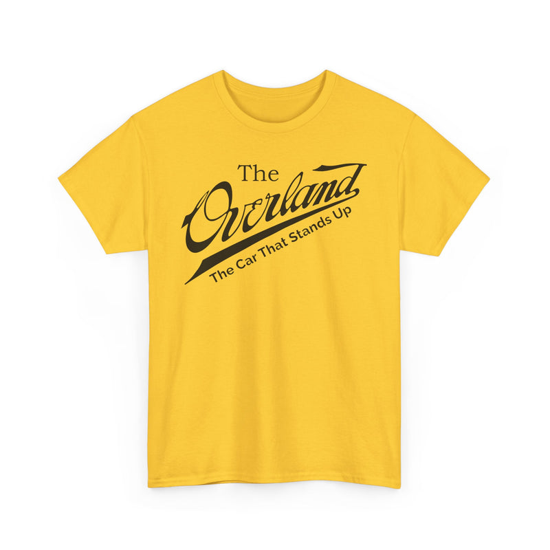Load image into Gallery viewer, Overland The Car That Stands Up Classic Script Logo T-shirt