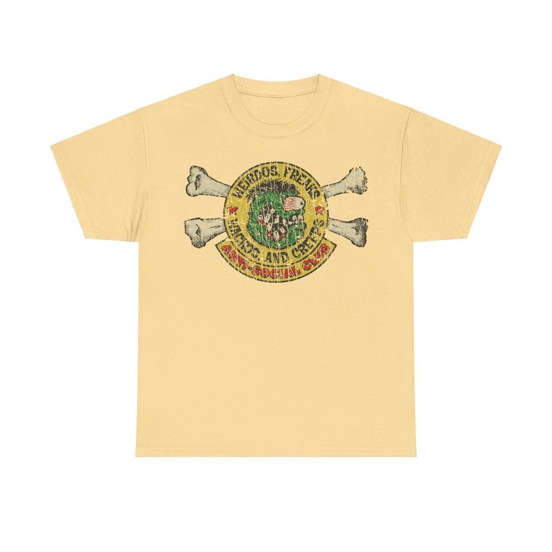 Load image into Gallery viewer, Weirdos Freaks Wackos and Creeps Green Logo Anti-Social Club T-shirt