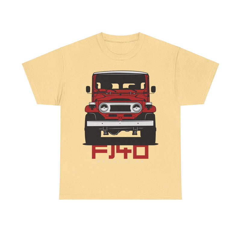 Load image into Gallery viewer, Toyota Land Cruiser FJ40 Red Car Single-sided T-shirt