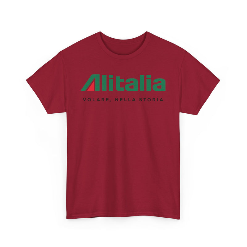Load image into Gallery viewer, Alitalia Volare Nella Storia Vintage Italian Airline Logo Aviation T-shirt