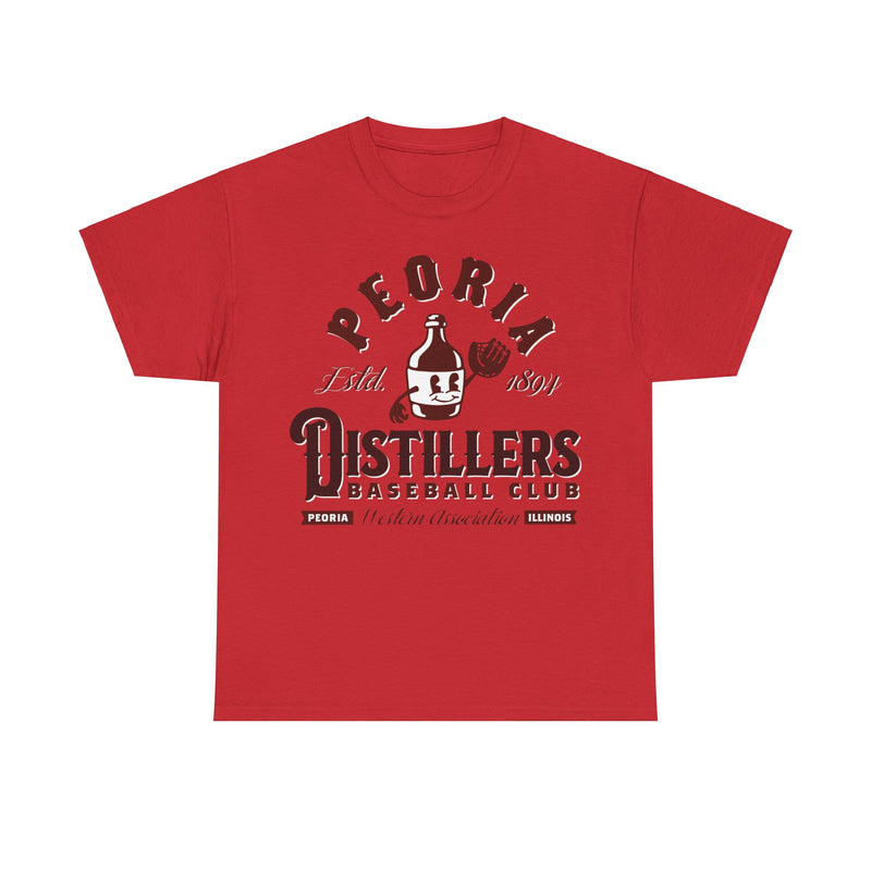Load image into Gallery viewer, Peoria Distiller Est 1894 Illinois Baseball T-shirt