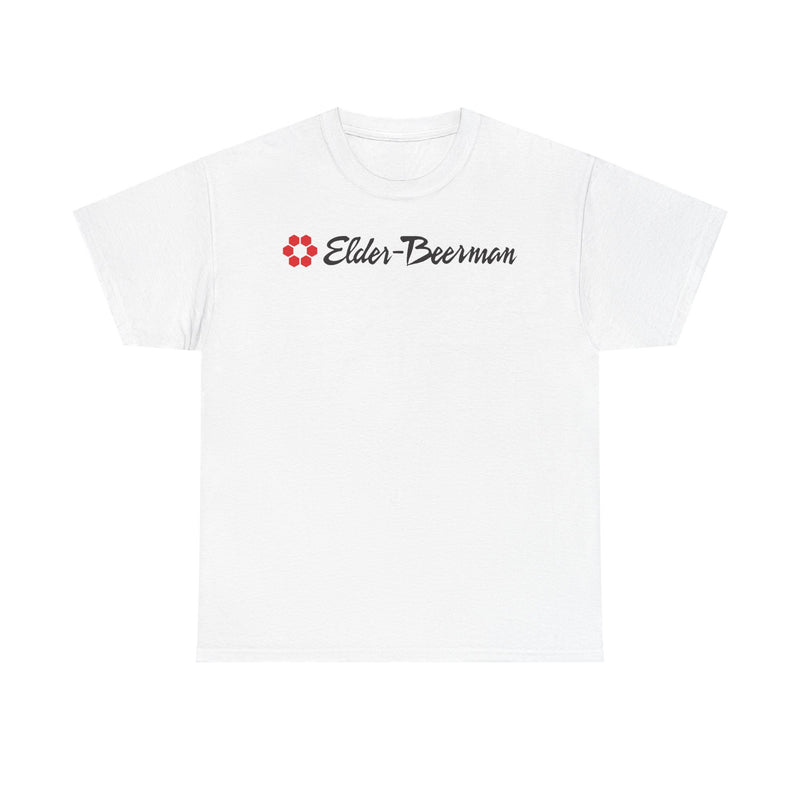 Load image into Gallery viewer, Elder-Beerman Red Hexagon Pattern Department Store Logo T-Shirt