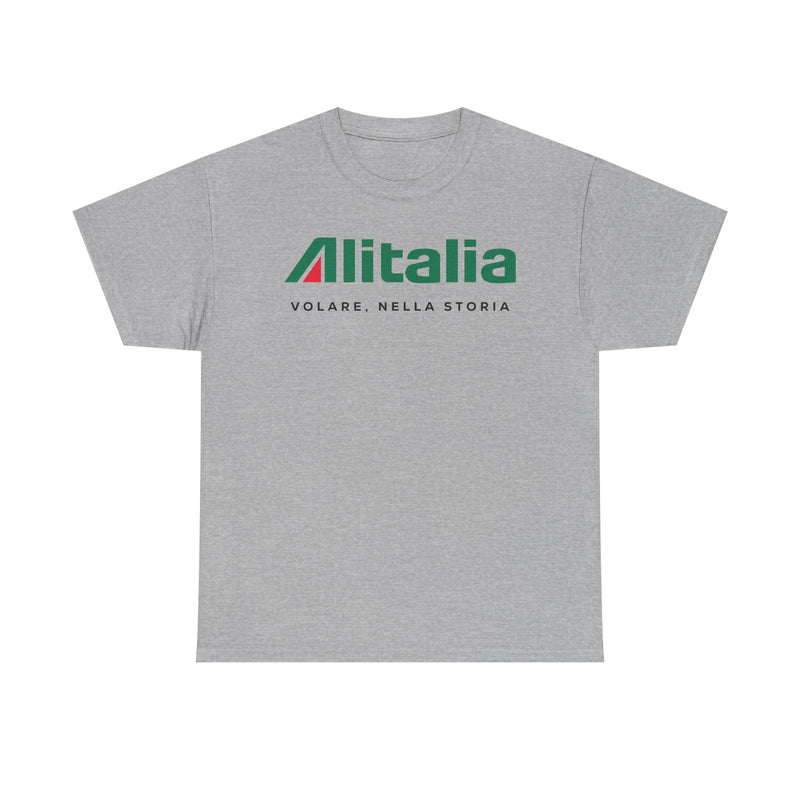 Load image into Gallery viewer, Alitalia Volare Nella Storia Vintage Italian Airline Logo Aviation T-shirt
