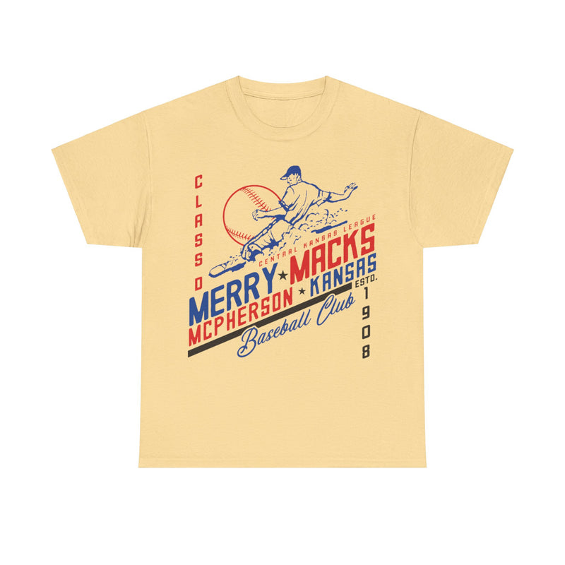 Load image into Gallery viewer, McPherson Merry Macks Est 1908 Kansas Baseball T-shirt