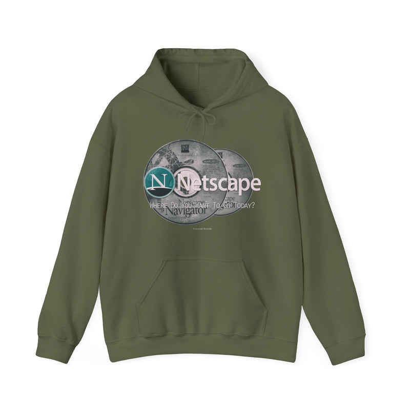 Load image into Gallery viewer, Netscape Navigator Internet Browser Retro Nostalgic Pullover Hoody
