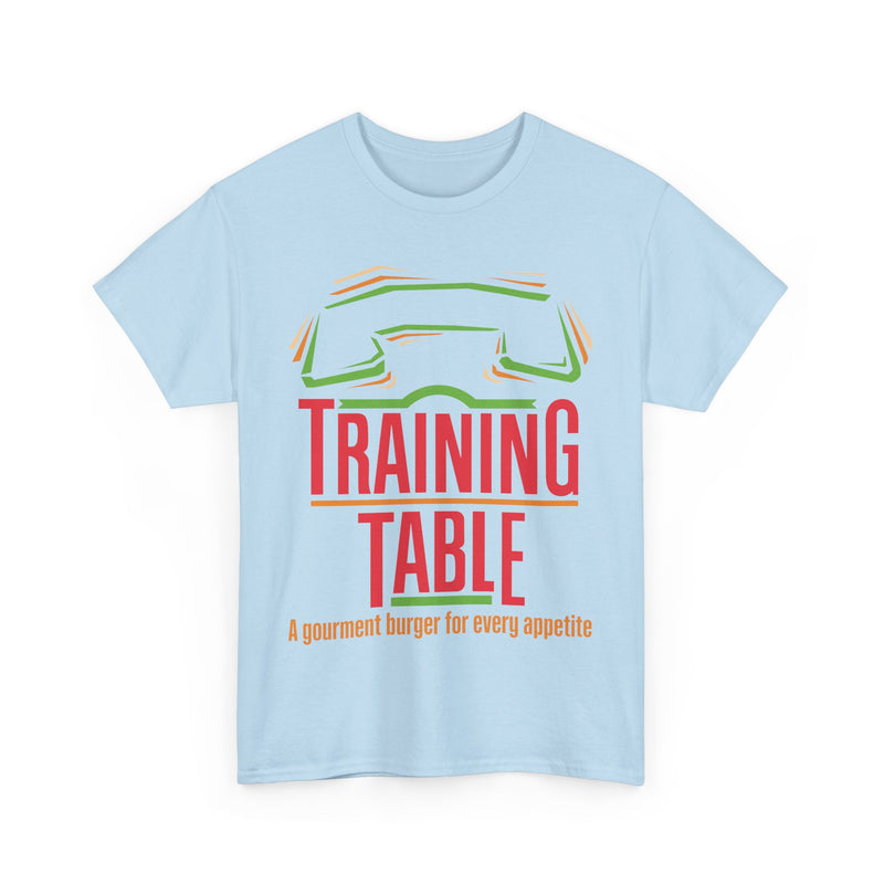 Load image into Gallery viewer, Training Table Gourmet Burger Vintage Restaurant Logo Chain T-Shirt