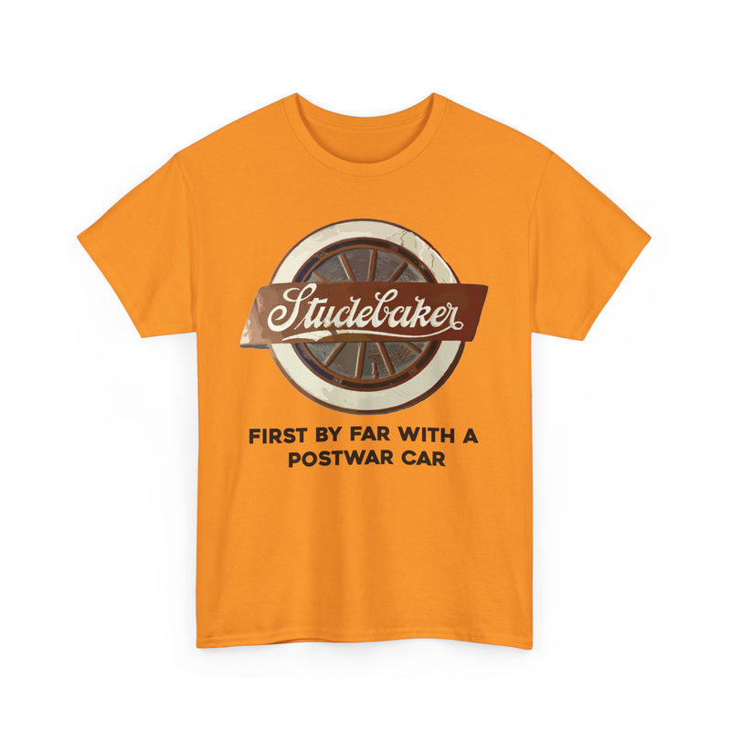Load image into Gallery viewer, Studebaker First By Far With A Postwar Car Vintage Logo T-shirt